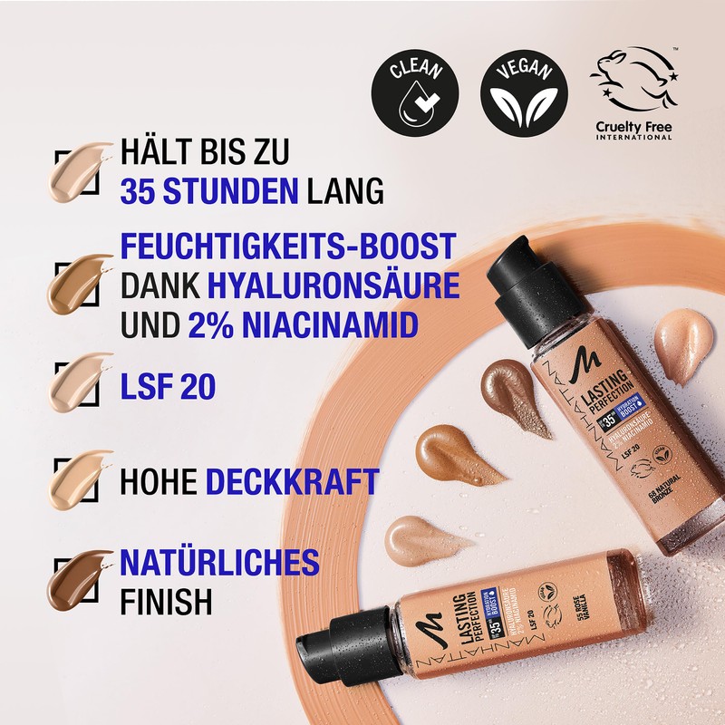 Manhattan Lasting Perfection 35 HR Ultra Long Lasting Liquid Makeup