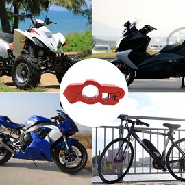 JNNJ Aluminium Alloy Motorcycle Handlebar Lock Universal, Motorcycle Grip Safety Locks for Securing Your Motorcycle, Grip Security Locks Sports Bikes (Red)