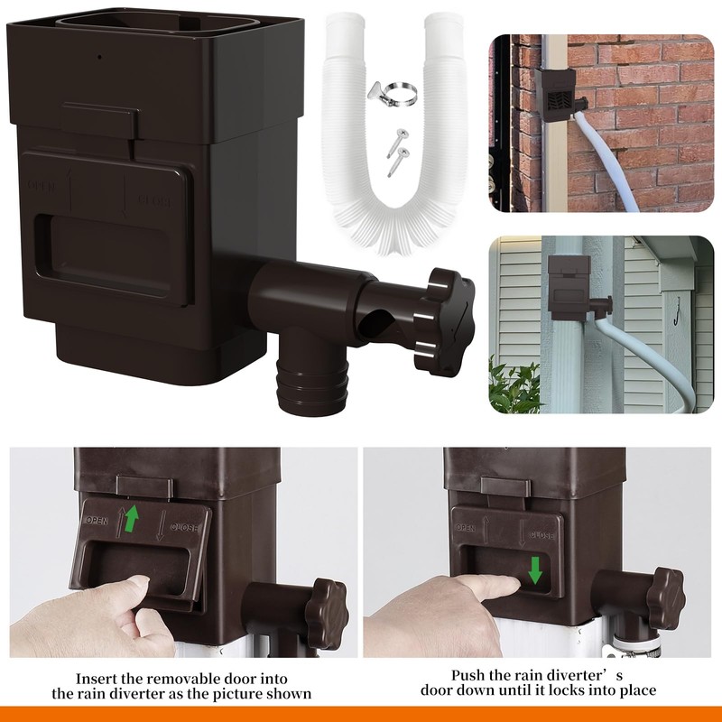 Anivia Rainwater Collection System, Downspout Diverter Fits for 2x3 or