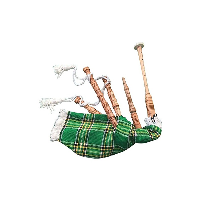 Kids Toy Bagpipe/Junior Playable Bagpipes/Child Bagpipe Various Tartans (Irish Green