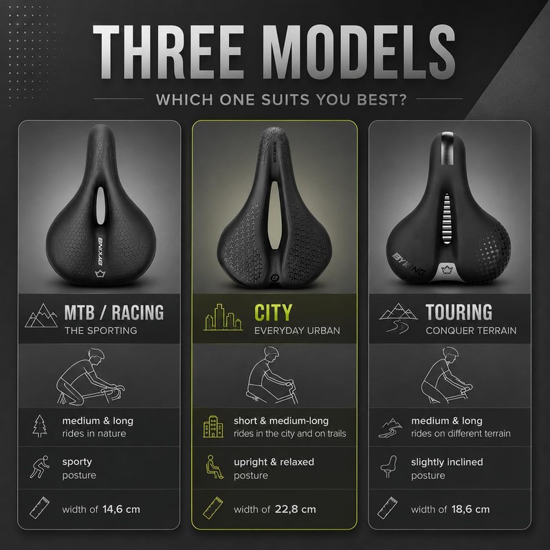BYKING Road Bike Saddle – Lightweight Comfortable Bicycle Seat with
