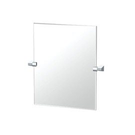 Gatco 5659SM A-Line Frameless Rectangle Mirror, 24 Inch, Chrome