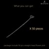 BEADNOVA Floral Pick Card Holder 50pcs 10inch Plastic Straight Head