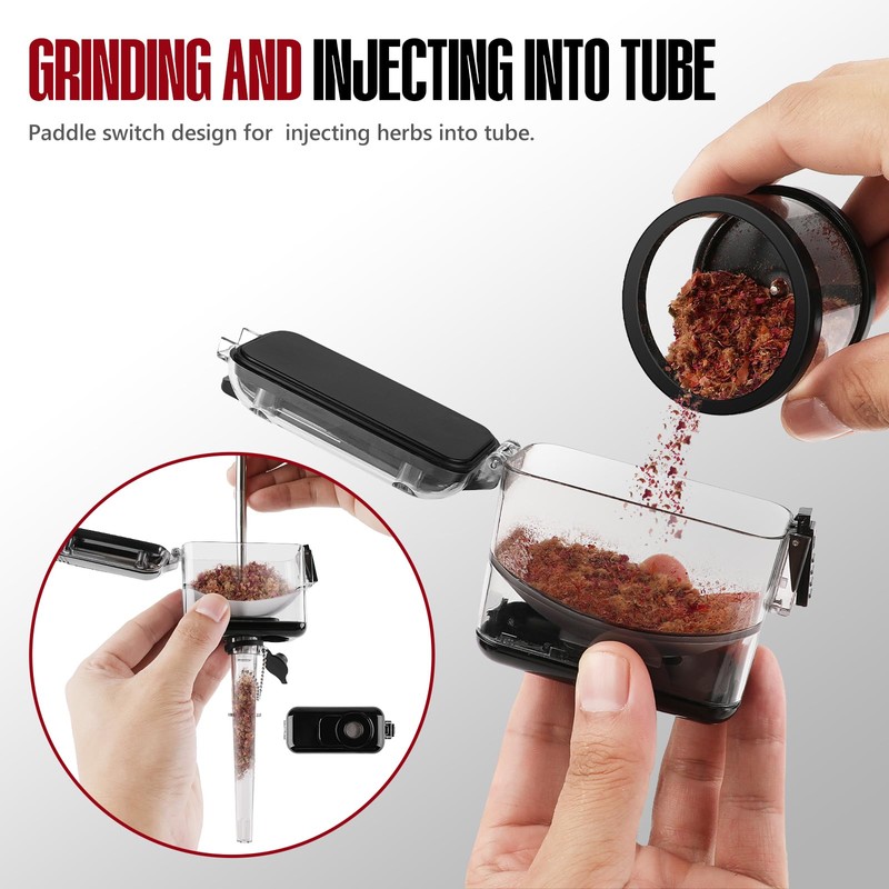 Zorkle Herb Grinder Electric Portable, 1g Capacity, 1800mah Battery Powered