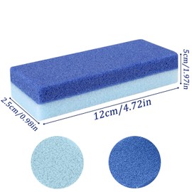 6Pcs Foot Pumice Stone Double Sided Foot Scrub Hard Skin Callus Remover Feet Pedicure Tools for Feet Callus Remover Exfoliating Dead Skin Silky Feet (Blue)