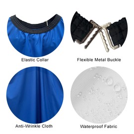Gabri Professional Barber Cape Gown - Premium Hairdressing Cape for Hair Salon - Waterproof Hair Cutting Capes and Gowns for Barber Shops (Plain Blue, 160cm (L) x 140cm (W))