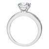 Silver Cubic Zirconia Engagement Ring with Cubic Zirconia shoulders M