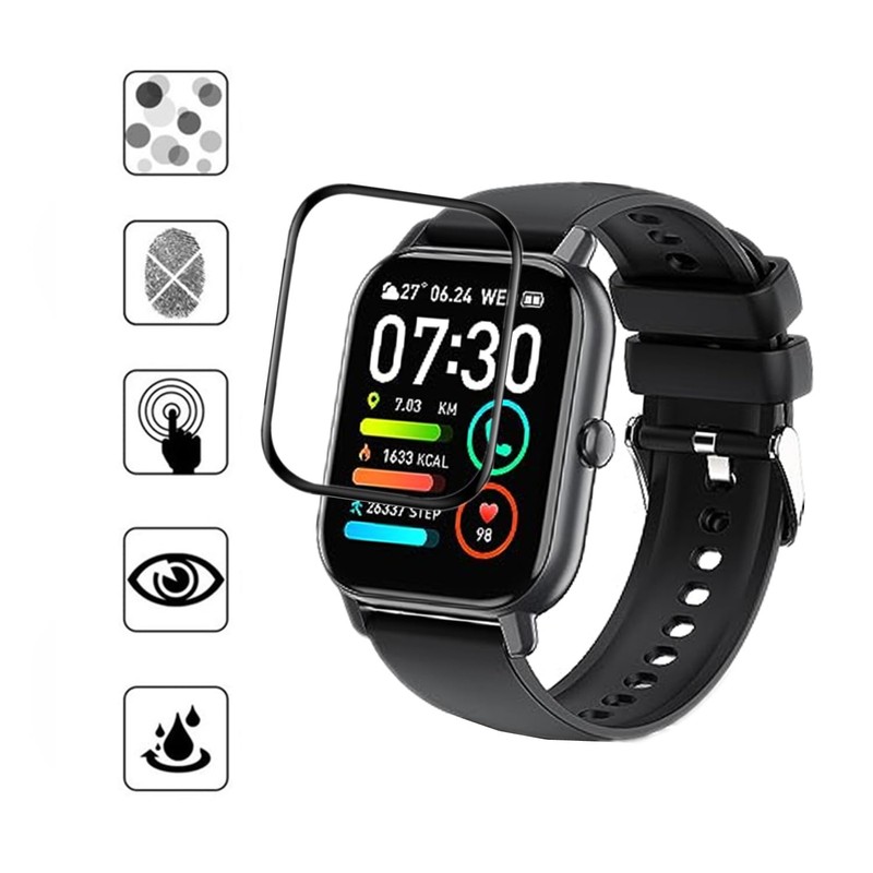Frgnie screen protector compatible with Nerunsa P66D Smartwatch 1.85'' (3