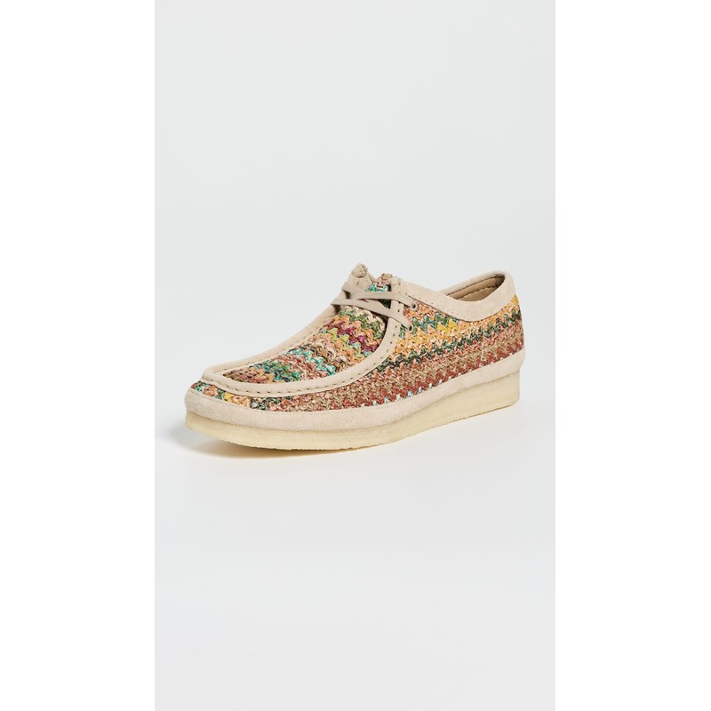 Clarks Men's Somerset Collection Raffia Wallabee Shoes, Multi Raffia, 13