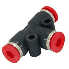 Niigata Seiki BeHAUS One-Touch Tube Fitting Union T Tube Outer Diameter: 0.3 inches (8 mm) PE8