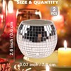 Kepfire 2Pcs Glass Votive Candle Holders Decoration Mosaic Crystal Round
