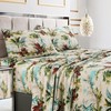 Tribeca Living Queen Bed Sheet Set, Soft Cotton Sateen Printed