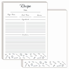 Recipe Paper 8.5x11 White, 50-Pack, Blank Recipe Paper to Write in Your Recipes, Minimalist Half-Letter Size Refill Pages for Recipe Binder, Recipe Card Sheets (White, recipe cards-8.5" x 11")