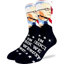 Good Luck Sock Men's Dr. Anthony Fauci Socks, Adult, Shoe Size 8-13