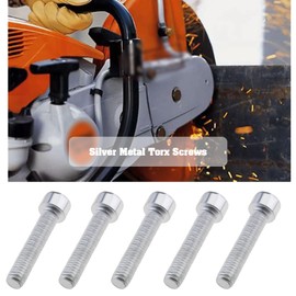 OTOTEC 10PCS M5x 25mm Torx Screws Compatible with Stihl TS400 TS410 TS420 Cut Off Saws Electric Machine Accessories Universal Threaded Tools, Silver