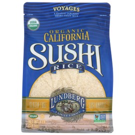 Lundberg Family Farms - Organic California Sushi Rice, Japanese-style Short Grain, Perfectly Sticky, Bulk Rice, Pantry Staple, Gluten-Free, Non-GMO, USDA Certified Organic, Vegan, Kosher (64 oz)