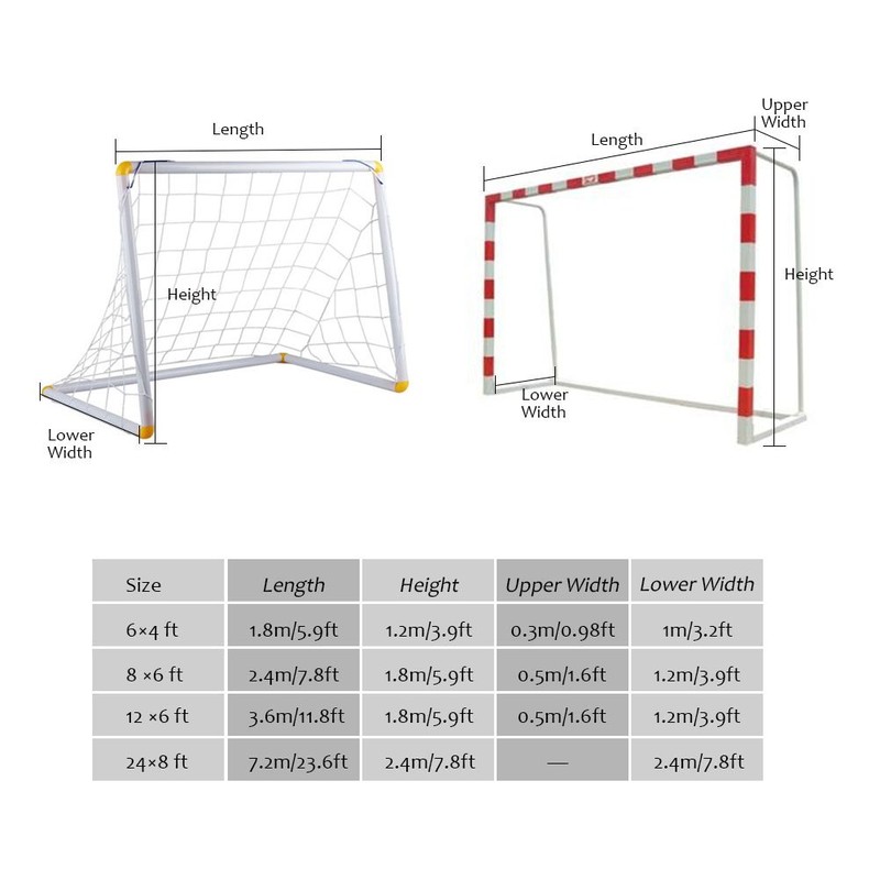Soccer Goal Net,Full Size, 6 x 4ft / 8 x