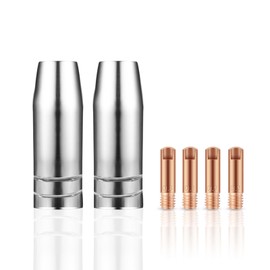 AZZUNO MIG Welding Gun Kit, Gas Nozzles*2+.030" Contact Tips*2+.035" Contact Tips*2, Fit for 14AK/15AK Welding Torches