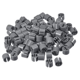 QUARKZMAN Clothes Hanger Marker Empty Suitable for 3.5 mm Rod for Colour Coding Garments Grey Quantity 100