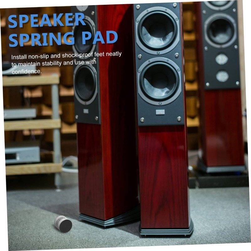 jojofuny 4pcs Shockproof Speaker Spring Pads Dampening Feet for HiFi