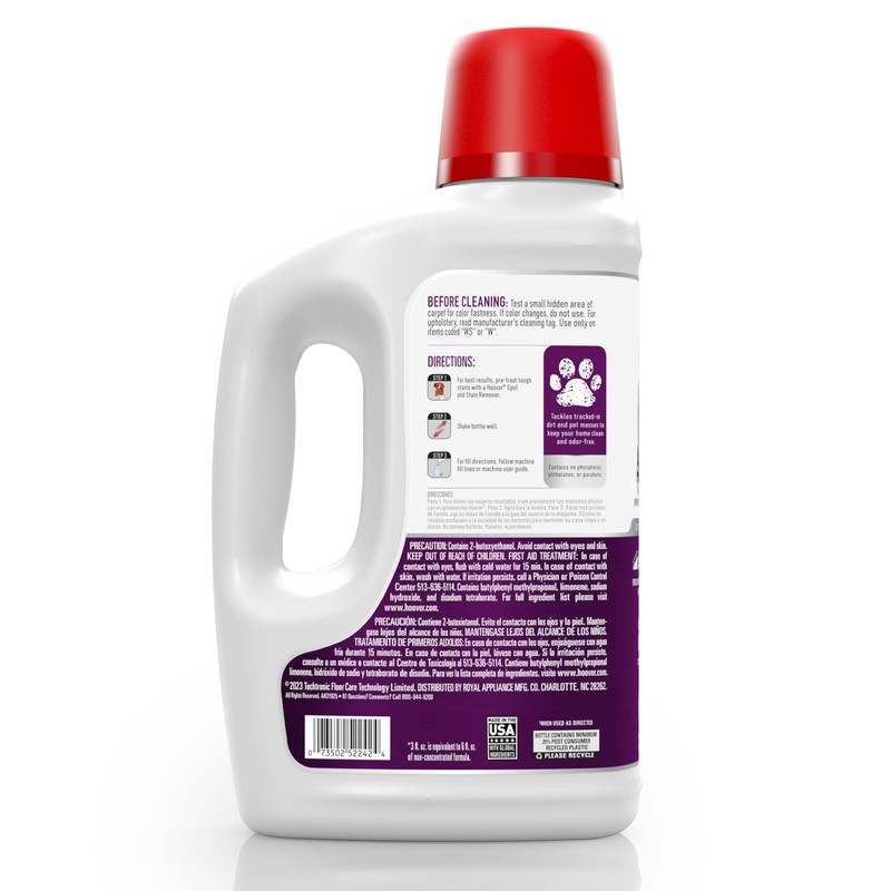 Hoover Pet Carpet Cleaner Solution, 64 oz., Tropical Breeze Scent,
