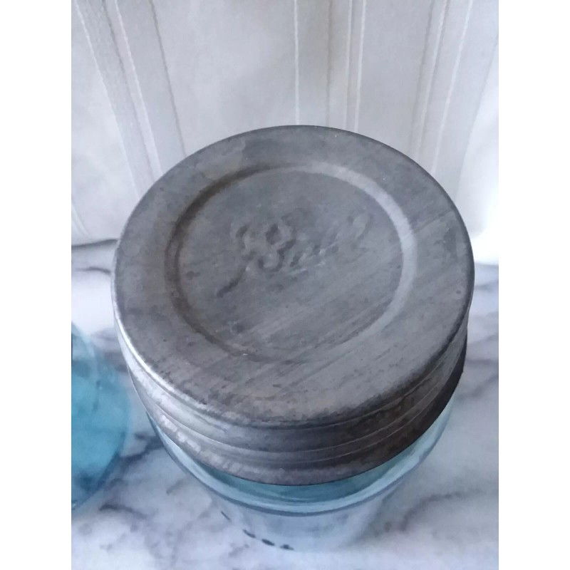 BALL HALF 1/2 PINT BLUE MASON Jar "Collector's Edition" Antique