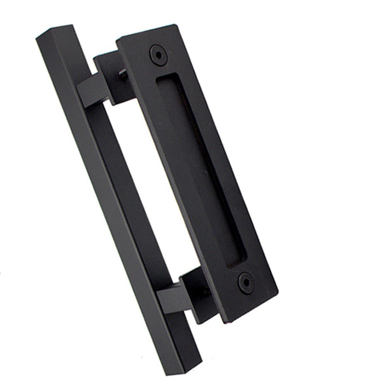 Sliding Barn Door Handle Flat Back Plate Double Sided Rectangular