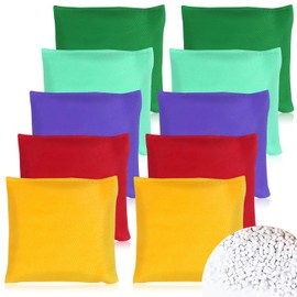 Cornhole Bag Throw Bag Bean Bag Set 10 x 10 cm Bean Bags Throw 10 Pieces Bean Bags Throwing Game Children Outdoor Garden Games Blind Hole Game Adults for Cornhole Game
