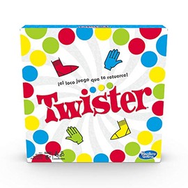 Hasbro Gaming Twister - Juego de Mesa/tapete con 1 tapete, 1 Ruleta con Base y Flecha e instructivo para 2 o más Jugadores a Partir de los 6 años