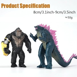 Epic Monster Battle Action Figures Set, 6-Pack 5" Tall Collectible Toys, Highly Detailed and Articulated, Ideal for Fans and Collectors, Movie Monster Series (6pcs)
