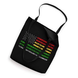 Vintage American Flag Black History Tote Bag