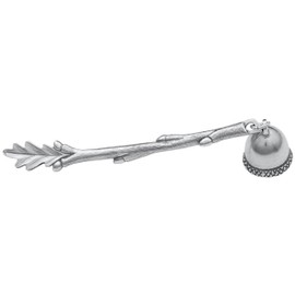 DANFORTH Pewter Candle Snuffer – Acorn and Oak Leaf Design - Handcrafted Pewter Candle Extinguisher – 5 3/8” Long, Made in USA