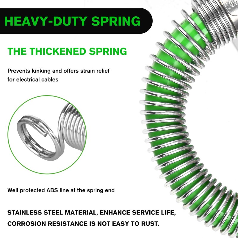 Nilight 12FT 7 Way Coiled ABS Cord Heavey Duty Zinc