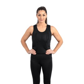 CCW Tactical Concealed Carry Holster Tank Top for Women | Secure Hook & Loop Pocket with Large Storage | All Season Moisture Wicking Compression Shirt | Womens Tank Top, Black, XL