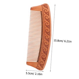 TOVINANNA 2pcs Wooden Hair Comb Small Hair Cutting Comb Static Natural Wood for Women Men Lightweight Detangling Gift