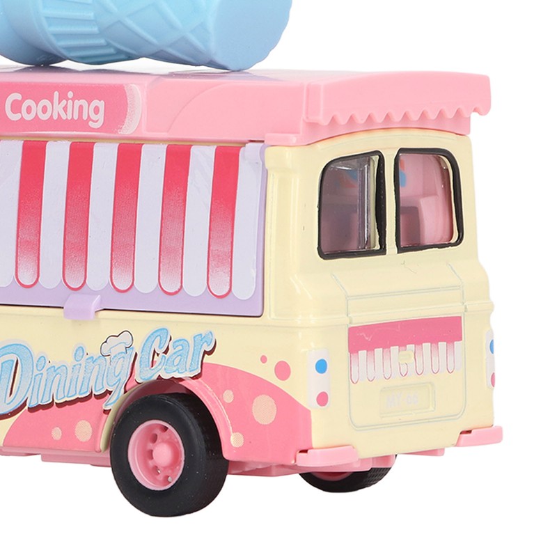 1:36 Magnetic Induction Alloy Die Cast Food Truck Kid Light