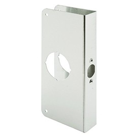 Prime-Line MP9452 Lock and Door Reinforcer, 1-3/8 in. x 2-3/4 in., Stainless Steel, Natural Finish Finish (Single Pack)