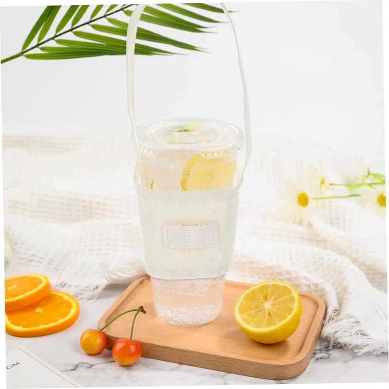 COLLBATH Reusable Coffee Sleeve Stylish Canvas Cup Cover Minimalist Design