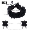 JAZTAKU Black Lace Renaissance Collar Cuffs Set Elizabethan Neck Ruffled
