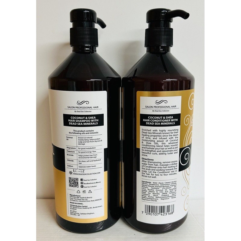 Dead Sea Collection ~ Moisturizing Shampoo & Conditioner with Coconut