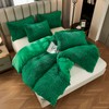 WERDIM Christmas Duvet Cover Shaggy Fluffy Faux Fur Duvet Cover