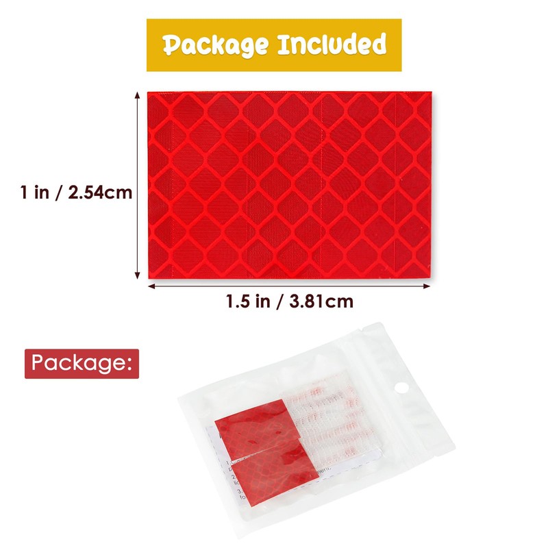 FRANIMO 1 Set Red Reflective Decals Required by New Jersey