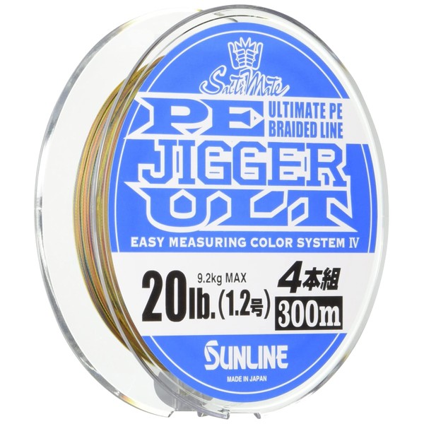 Sunline Saltimate Jigger ULT PE Line, Set of 4, 984.4 ft (300 m), No. 1.2, 20 lb