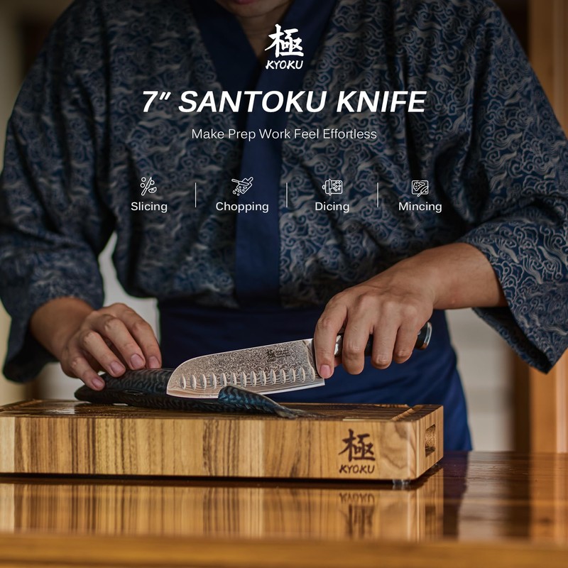KYOKU Santoku Knife - 7" - Shogun Series - Japanese
