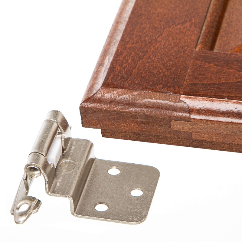 DecoBasics 3/8" Inset Cabinet Hinges Brushed Nickel (25 Pair -50