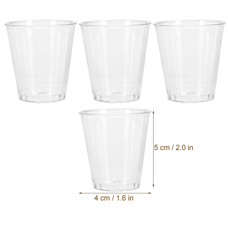 BESTonZON Drinking Cups, Disposable Plastic Cups, Plastic Cups, Placups, 50ml,