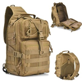 HAOMUK Tactical Sling Bag Pack Military Rover Shoulder Sling Backpack EDC Molle Assault Range Bag