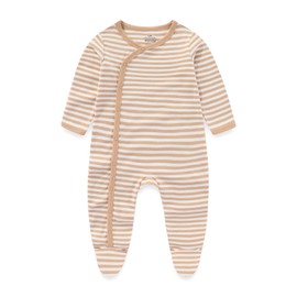 Ecojoy Baby Girls Boys Long Sleeve Printed Bodysuit Infant Foot Jumper Cotton One-Piece Romper 0-12 Months