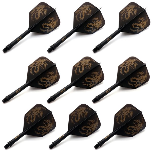 CUESOUL 3 Sets Integrated Dart Shaft and Flights,Dart Shaft Length