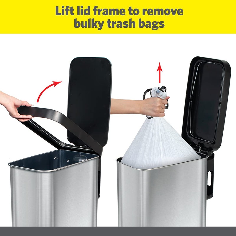 Glad Slim Trash Can with Clorox Odor Protection - Narrow